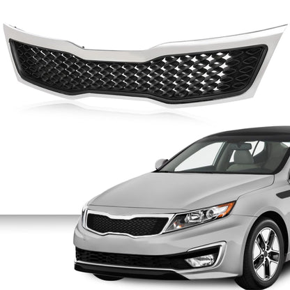 G-PLUS Chrome Bumper Replacement Grille Compatible with Kia Optima EX LX 2011 2012 2013（Not for Hybrid）KI1200143, 863502T000