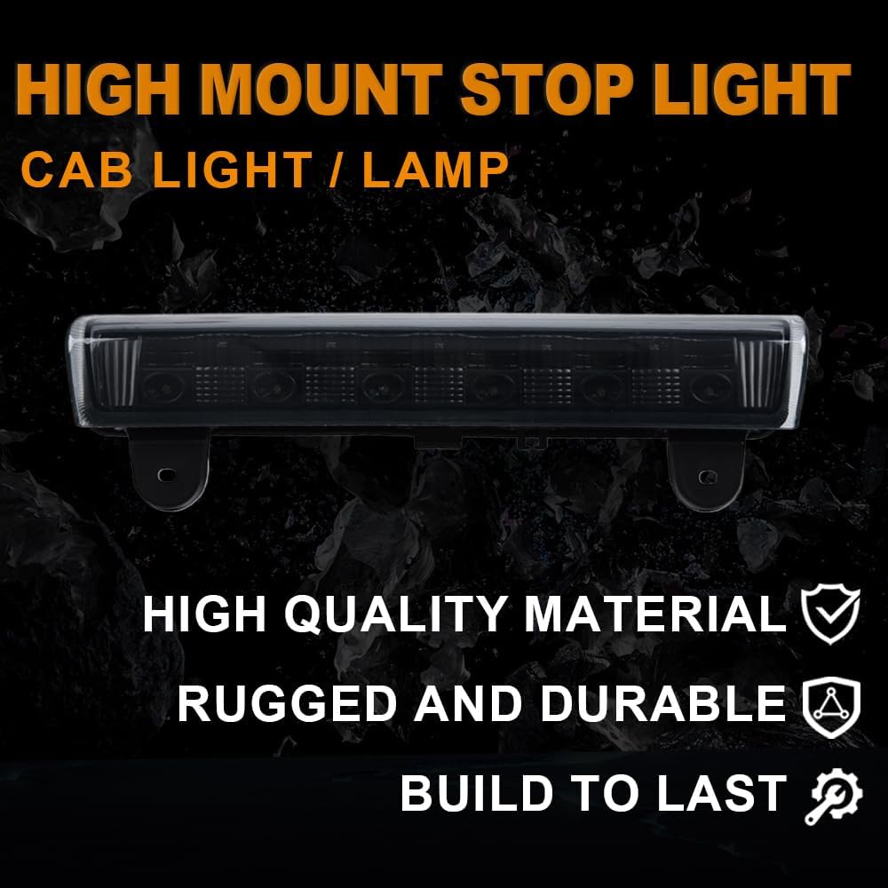 G-PLUS LED Third Brake Light Compatible with Chevy Suburban/Tahoe 2000-2006,Fit GMC Yukon 2000 2001 2002 2003 2004 2005 2006 3RD Stop Tail Lamps Smoky Lens Chrome Housing