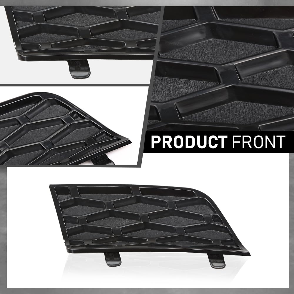 G-PLUS Front Left Bumper Air Intake Cover Trim Bezel, Compatible with Range Rover L322 4.4L V8 (non-Supercharged) 2006-2009, Not Fit Range Rover Sport models, Grill Cover DXB500350PUY