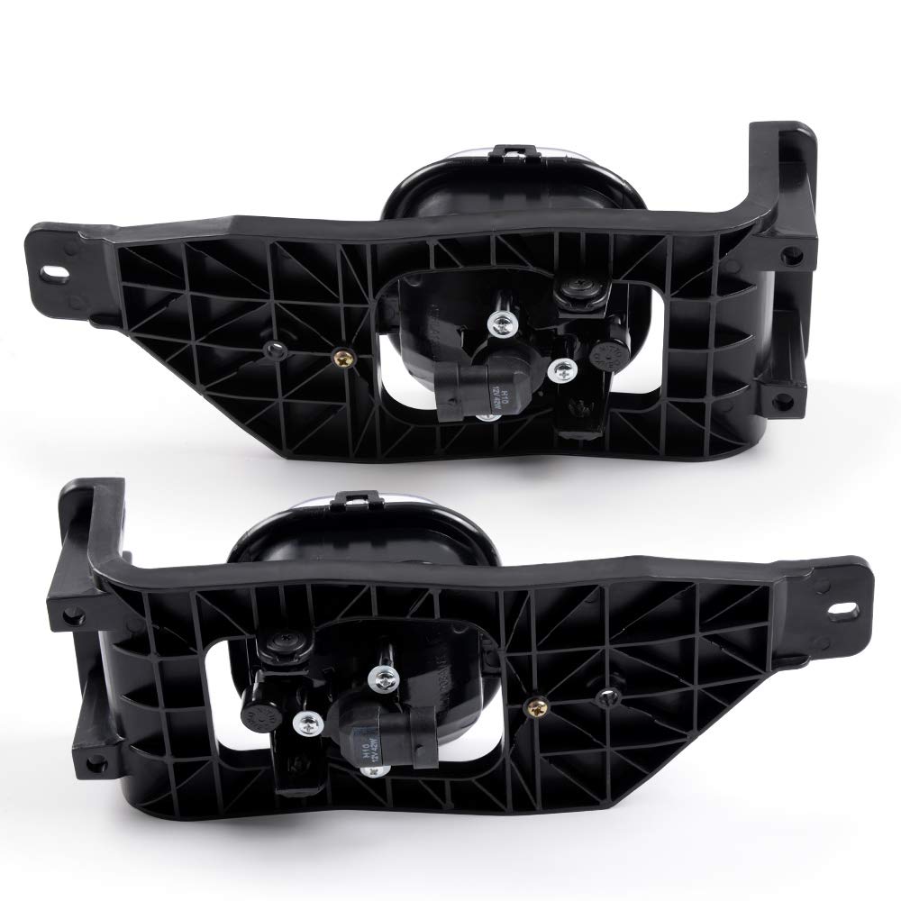 Clear Lens Pair Bumper Driving Fog Lights Lamp Compatible with Ford 2005 2006 2007 F250 F350 F450 F550 Super Duty / 2005 Ford Excursion