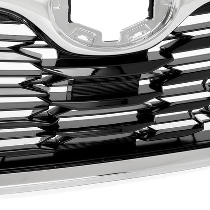 G-PLUS Front Bumper Upper Grille Chrome Trim Grill Compatible with Toyota Highlander 2020 2021 2022, Not fit XSE models 531010E370, TO1200456 Silver