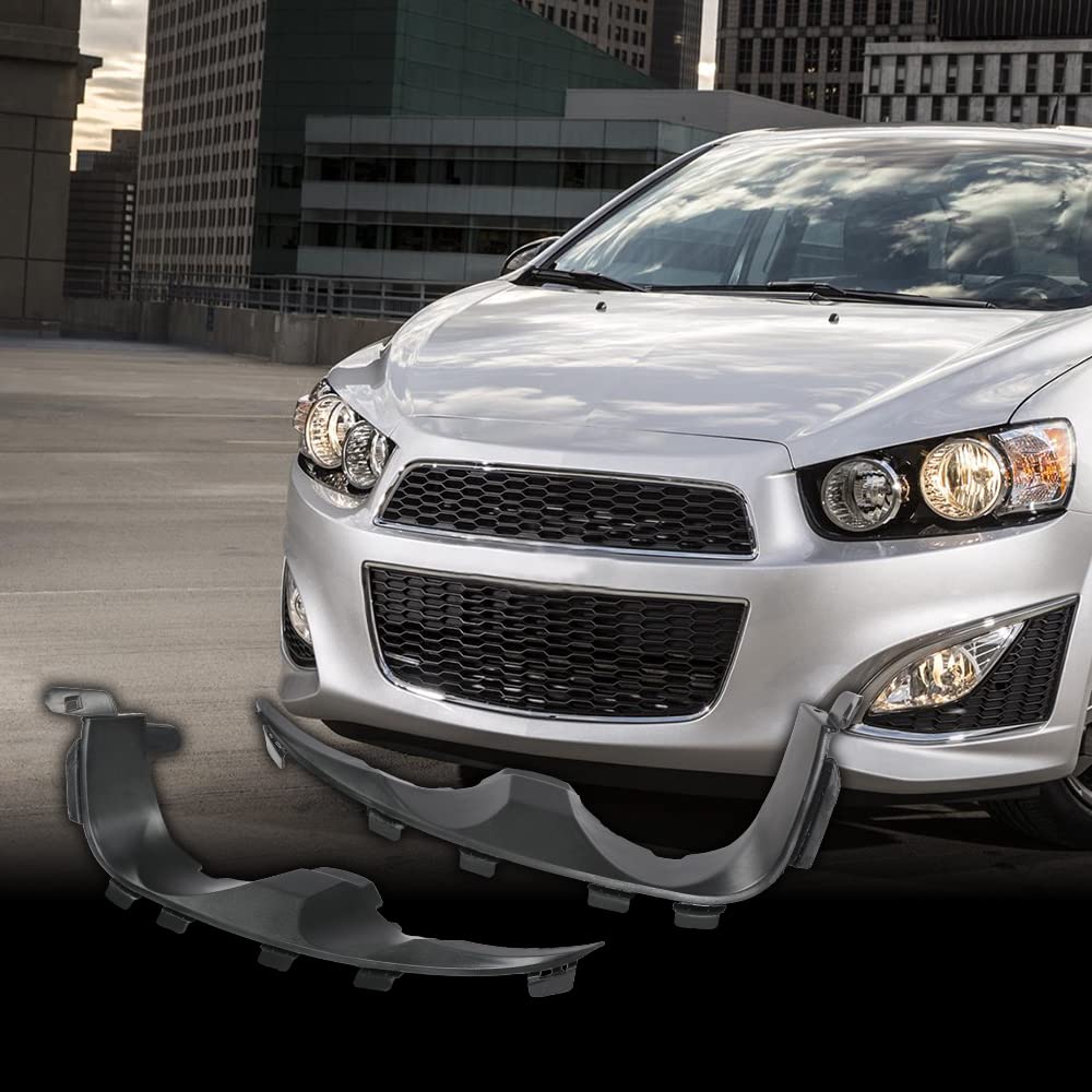 G-PLUS Front Bumper Bracket Compatible with 2012-2016 Chevy Sonic, Black Steel Aluminum Mounting Brackets, Pair Set, Front Bumper Retainer Replacement
