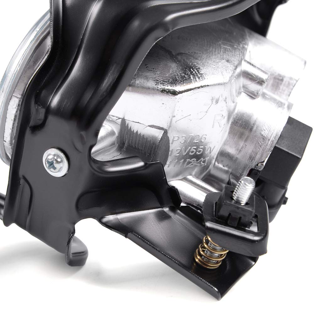 Compatible with Honda CR-V CRV 2010-2011 Pair Clear Lens Front Bumper Driving Fog Lights Lamp Assembly with Switch Harness H11 Bulb