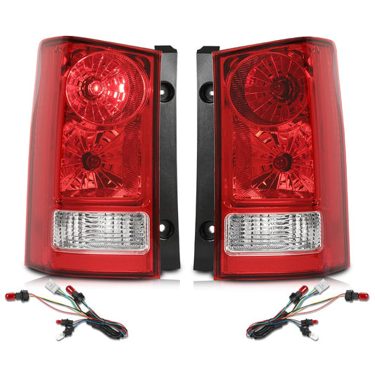 G-PLUS Tail Lights Rear Brake Lamp Left Right with Bulb and Wiring Harness Compatible with Honda Pilot 4-Door Sport Utility 2009-2015 Pair Luces TraserasAssembly