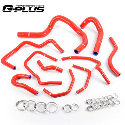 G-PLUS Silicone Radiator Coolant Hose Pipe Kit Clamps Compatible With 1998-2001 Honda CRV MK1, Red
