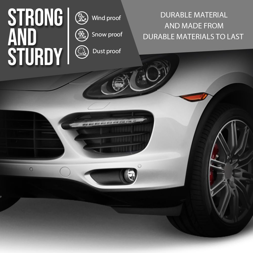 G-PLUS Fog Light Trim Driving Lamp Front Driver Left Side Hand Compatible with Porsche Cayenne Turbo 2011 2012 2013 2014, Fit Porsche Cayenne Turbo S 2013-2014 95850509300, PO1038105 Black