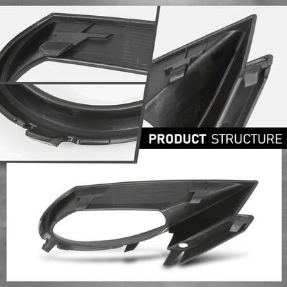 G-PLUS Front Left Fog Light Grill Cover, Compatible with Audi Q7 2010-2015, Driver Side, AU1038111, 4L0807489A