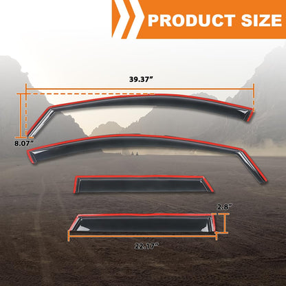 G-PLUS in-Channel Auto Vent Window Visor Compatible with Hyundai Santa Cruz 2022-2026 4PCS Smoky
