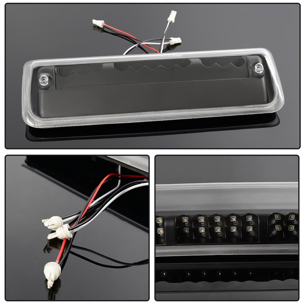 G-PLUS LED 3rd Brake Light, Compatible with Ford F150 Lobo 2004-2008/ Ford Explorer 2007-2010 Rear Third High Mount Stop Tail Lamps(Clear Lens Black Housing)