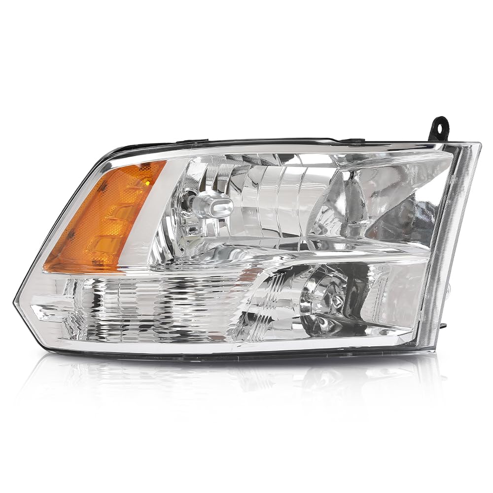 G-PLUS Headlights Assembly Front Headlamp Right without Bulbs Fit Dodge Ram 1500 2500 3500 2009-2018 Factory Bumper Headlamps,faros delanteros