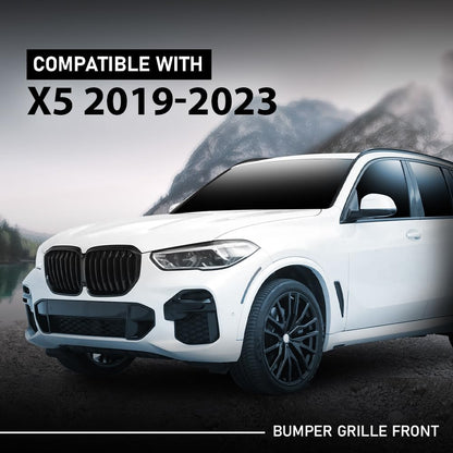 G-PLUS Front Bumper Grille, Compatible with BMW X5 2019-2023, BM1036202, 51118069208