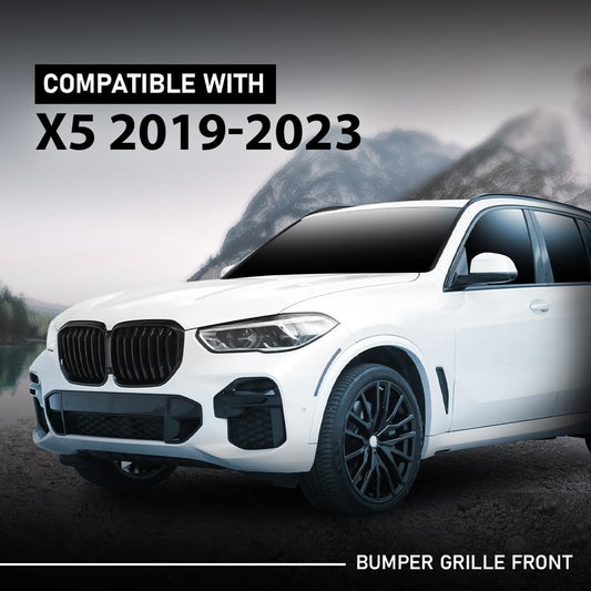 G-PLUS Front Bumper Grille, Compatible with BMW X5 2019-2023, BM1036202, 51118069208