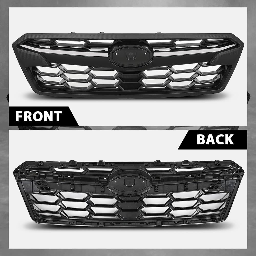 G-PLUS Front Bumper Grille Assembly Compatible with Subaru Crosstrek 2024 Black J1010FN500