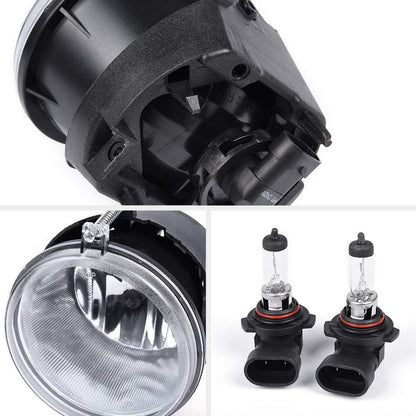 G-PLUS Front Bumper Fog Lights w/Bulb Compatible with Jeep Grand Cherokee 2005 2006 2007 2008 2009 2010/Fit Jeep Commander 2006-2010 CH2592138 CH2592138 4805859AA(Clear Lens)