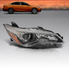 G-PLUS Headlight Assembly Front Headlamp Right Side Compatible with Toyota Camry 2015-2017 TO2503222, TO2502222, TO2503223, TO2502229, TO2503229,8111006860 Clear Lens Black Housing Amber Reflector