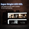 G-PLUS LED DRL headlights, Compatible with 1994 1995 1996 1997 1998 1999 2000 GMC C10 C/K C1500 bumper Headlamp, Smoky lens Black Housing Clear Reflector