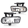 G-PLUS Front Bumper Fog Lamps Pair Compatible with 2000-2006 GMC Yukon/Yukon XL Front Bumper Fog Light, Driver & Passenger Side Clear Lens (Not fit Denali models) GM2592110 GM2593110