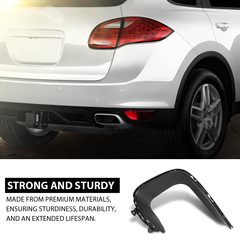 G-PLUS Rear Right Bumper Trim, Compatible with Porsche Cayenne 2011-2014, Passenger Side, 958505838009B9, PO1183101
