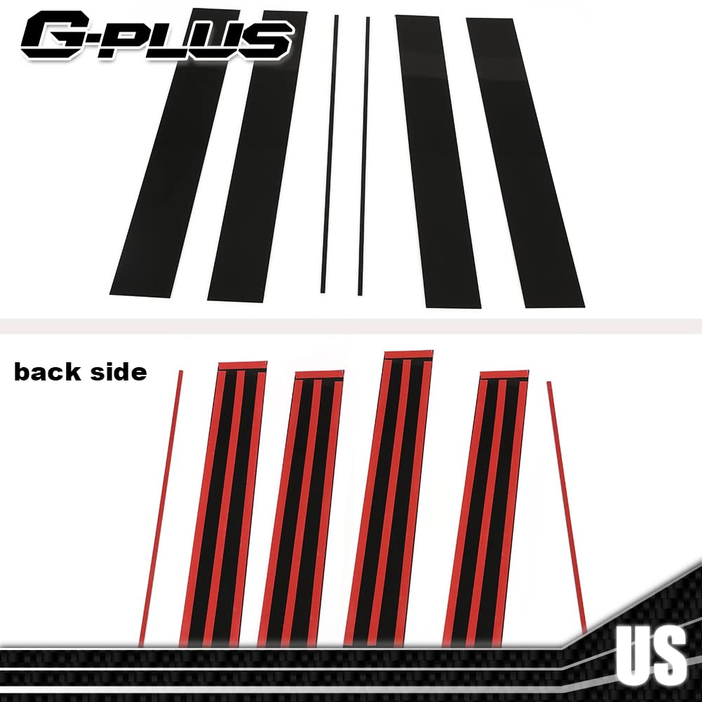 G-PLUS Exterior Pillar Moulding Trim Cladding Under Fuel Door Trim Left Driver Side Compatible with Ford Transit (Gas Engine Only) 150 250 350 2015-2019 BK3Z6129077AA, BK3Z6129077AB