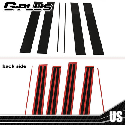 G-PLUS Exterior Pillar Moulding Trim Cladding Under Fuel Door Trim Left Driver Side Compatible with Ford Transit (Gas Engine Only) 150 250 350 2015-2019 BK3Z6129077AA, BK3Z6129077AB
