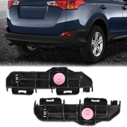 G-PLUS Rear Left Right Side Bumper Brackets Compatible with Toyota RAV4 (submodel: LE, Limited, XLE) 2013-2015 525620R030, 525630R030, TO1133117, TO1132117