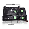 G-PLUS LED DRL Headlights, Compatible with 1992-1996 Ford Bronco F150 F250 F350,Fits Models with Halogen Headlights Only,Bumper Headlamp, Smoky lens Black Housing Amber Reflector
