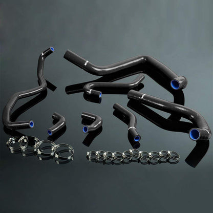G-PLUS Silicone Radiator Coolant Hose Pipe Kit Clamps Compatible With 1991-1994 Honda/Acura IntEGra DB6 DB8,DC2,B18C, B18C1,Black