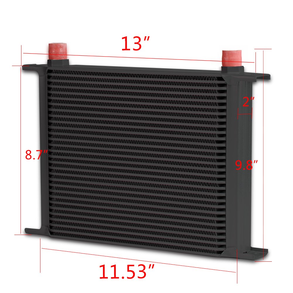 30 Row AN10 Thermostat Adaptor Aluminum Universal Engine Transmission Oil Cooler Kit With Thermostat 80 Deg Adapter For CAR/TRUCK