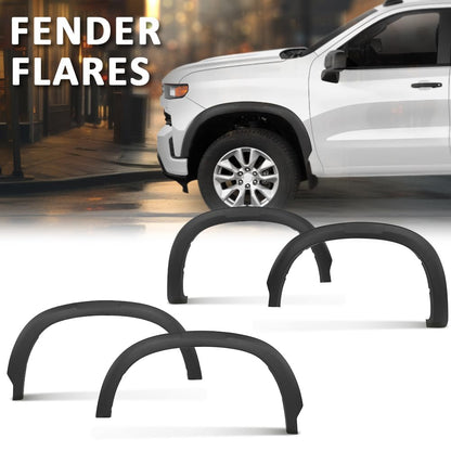 G-PLUS Fender Flares Kit Compatible with Chevy Silverado 1500 2020-2023, Fit GMC Sierra 1500 2020 84297538 Smooth Painted
