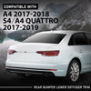G-PLUS Rear Bumper Trim Molding, Compatible with Audi A4 2017-2018,Fit S4 A4 Quattro 2017-2019, 8W58078339B9, AU1144102 Black