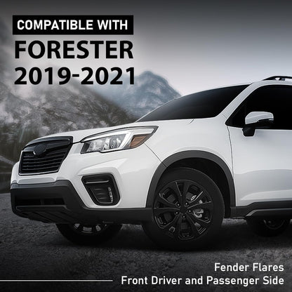 G-PLUS Front Fender Flares 2PCS Compatible with Subaru Forester 2019 2020 2021 Left & Right Wheel Arch Molding SU1291102, SU1290102