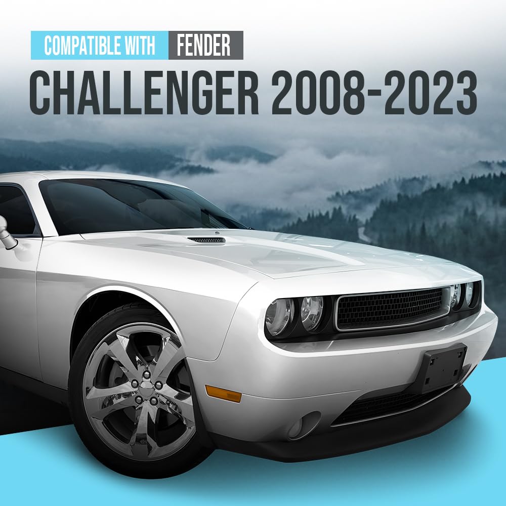 G-PLUS Front Right Passenger Side Fender Compatible with Dodge Challenger 2008-2023(Models without Wide Body Option) 68275470AA, CH1241285 Black