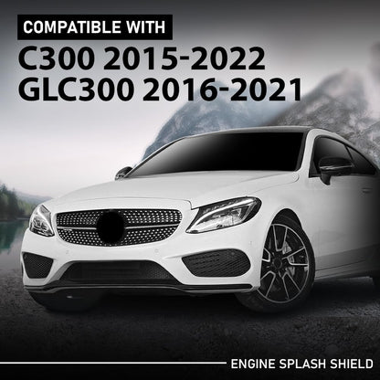 G-PLUS Engine Splash Shield Front or Rear Compatible with 2017-2021 Benz C300 4Matic Rear, Convertible/Coupe, All Wheel Drive 2055240200