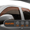 G-PLUS Out-Channel Mount Ventvisor Window Deflectors Compatible with Dodge Ram1500 1994-2001 Fit Dodge Ram 2500 3500(Includes Models w/Towing Mirror) Regular Cab Only 1994-2002 2PCS Smoky