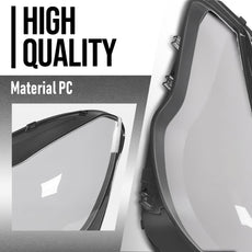 G-PLUS Headlight Lens Cover 2PCS for Benz E-Class W207 C207 2014-2016 Clear Additional Angle
