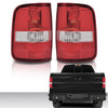 G-PLUS Tail Lights Lamp w/o Bulbs Compatible with Ford F150 King Ranch, Lariat, XL 2004 2005 2006 Rear Brake Lamps Assembly,5L3Z13404CA, 6L3Z13404BA,luces traseras faros traseros Red Lens LH&RH