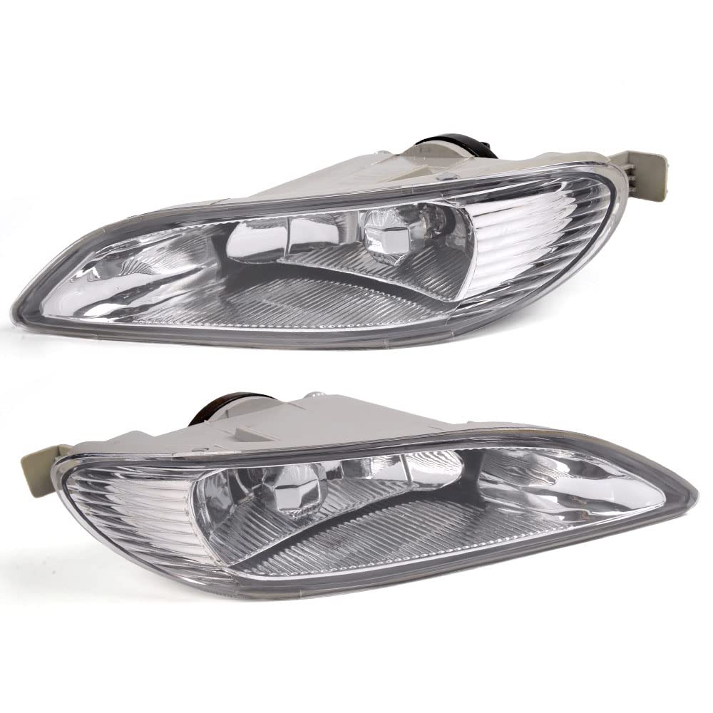 Fog Lights 9006 12V 55W Halogen Lamp Clear Lens With Bulbs For 2002-2004 Replacement For Toyota Camry / 2004-2008 Corolla / 2002-2003 Solara