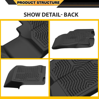 G-PLUS TPE Cargo Liners,Compatible with 2008-2021 Nissan Frontier Crew Cab,All Weather Full Cover Protection Floor Liner Interior Accessories Front & 2nd Row 3PCS