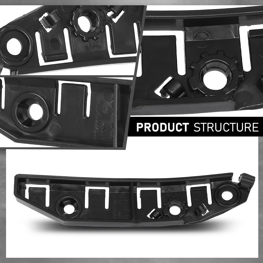 G-PLUS Front Bumper Bracket Support Left Side Compatible with Tesla Model 3 2017-2023 1084181-00-F, 108418100F, 1084181 Black