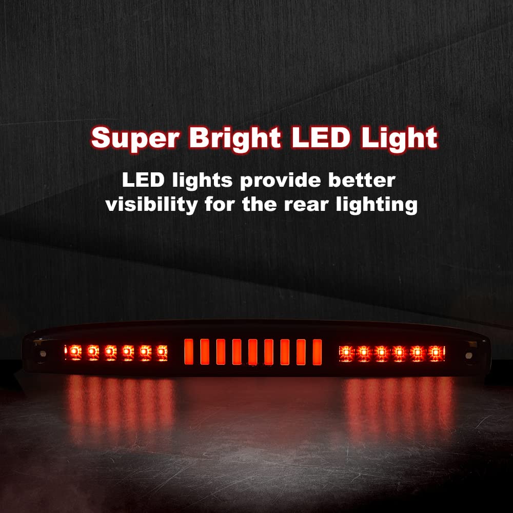 G-PLUS LED Tailgate High Mounted Brake Light Compatible with 2003-2006 Dodge Ram 2500 3500 Rear Center Tailgate Lamp I Brake Light Replacement 05086509AA