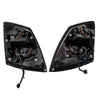 G-PLUS Headlights Assembly Compatible With 2004-18 Volvo VNL/VNM,Bezel Aero Lens Upgrade Headlights (Black Passenger & Driver(Left+Right)) Bumper Headlamps,faros delanteros