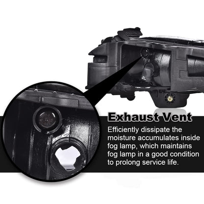G-PLUS Front Bumper Fog Light Assembly Compatible with Sonata 2011 2012 2013 Driving Fog Lamps 92201-3Q000 92202-3Q000 HY2593134 HY2592134 Smoky Lens