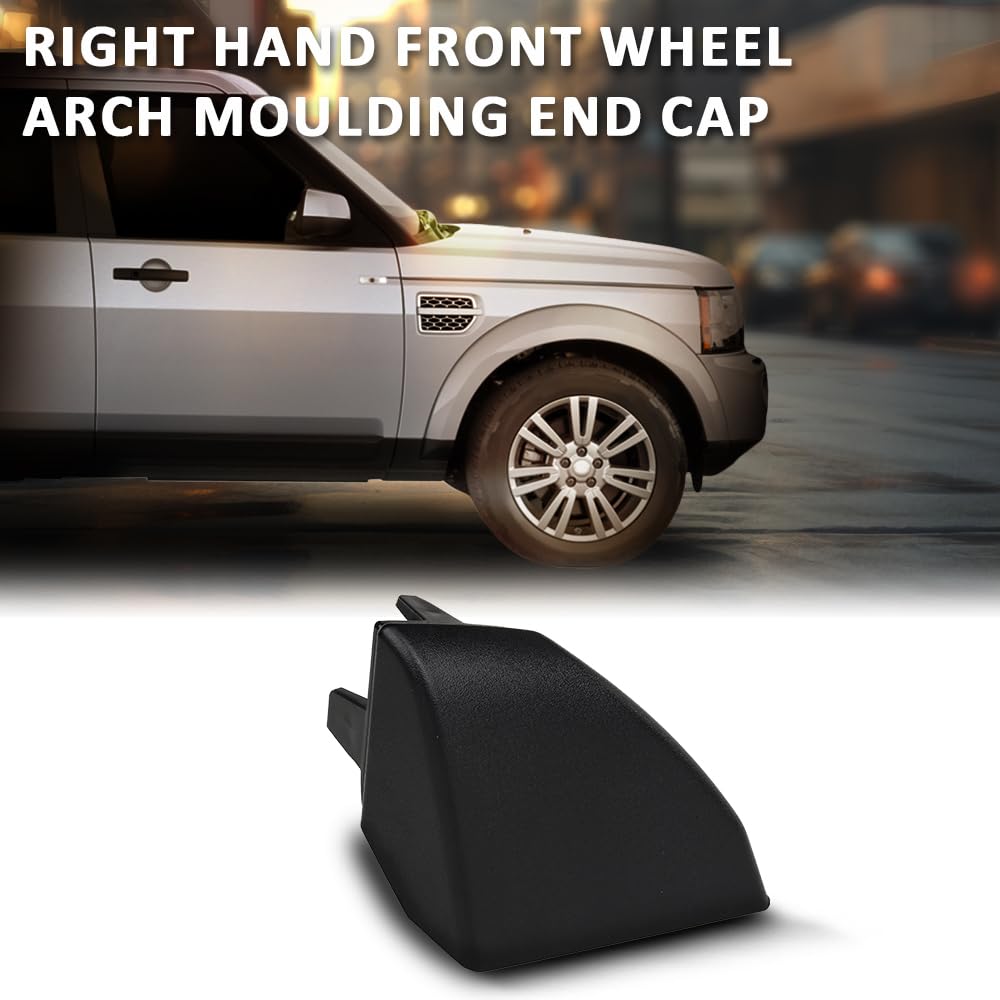 G-PLUS Front Wheel Arch Moulding Cap Cover Right Side Compatible with LR3 LR4 Black