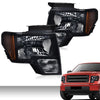 G-PLUS Front Headlights Assembly & Rear Tail Lights Compatible with Ford F150 2009-2014(NOT Fit LED Style,Only Fit without LED Style)