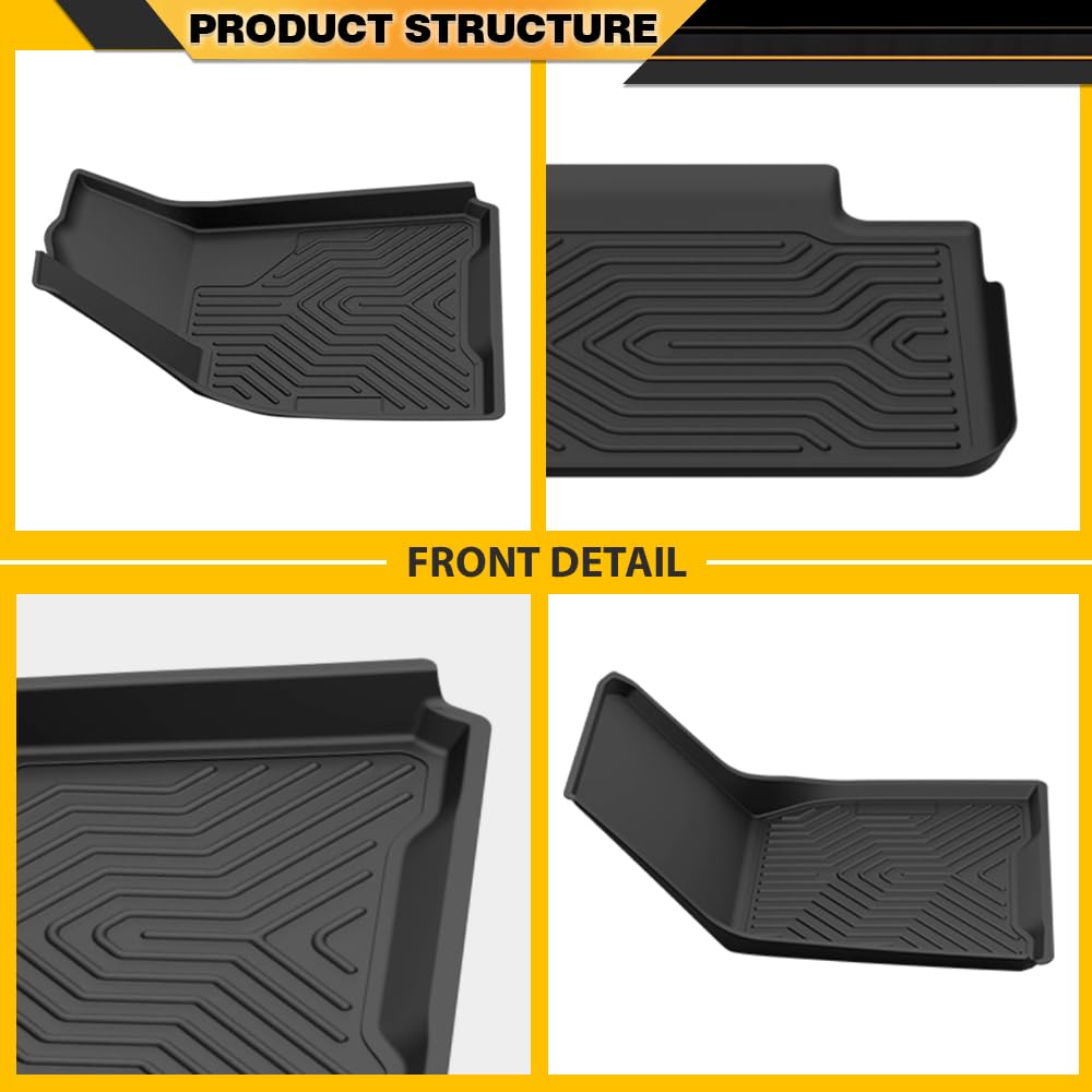 Cargo Liners Fit Tesla Model Y 2020-2024 5-SEAT (NOT for 7-SEAT) All Weather Cargo Liner Waterproof 1st & 2nd & 3rd Row 9PCS TPE