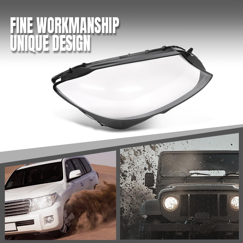 G-PLUS Headlight Lens Cover Compatible with Benz C-Class W205 2015-2017 A2059067403 Right Side Front Headlamp Lens Cover Clear