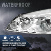 G-PLUS Headlights Assembly Fit 2006-2007 Chevy Monte Carlo/2006-2013 Chevy Impala/2014-2016 Chevy Impala Limited Headlamps, Clear Lens Chrome Housing Amber Reflector Left&Right,faros delanteros