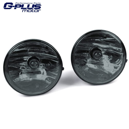 G-PLUS Fog Light Lamps Compatible With 2015-2019 Chevy Colorado Smoke Lens w/Chrome Trim Bezel Cover+Switch Replacement One Pair