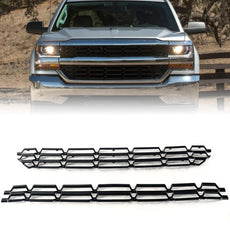 G-PLUS Bumper Grille Insert for Chevy Silverado 1500 2016-2018 Black