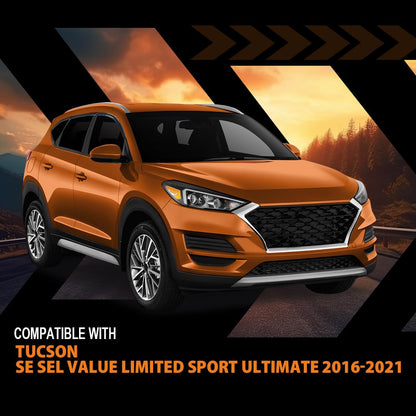 G-PLUS Out-Channel Window Vent Visor Deflectors Tape-On Side Rain Guards Compatible with Hyundai Tucson SE SEL Value Limited Sport Ultimate 2016-2021 4PCS Smoky